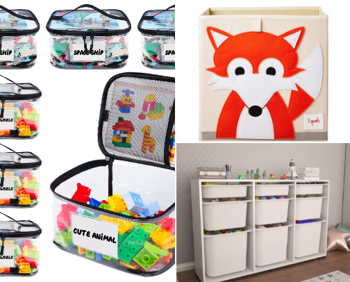 Toy Storage + Organization cover photo collage