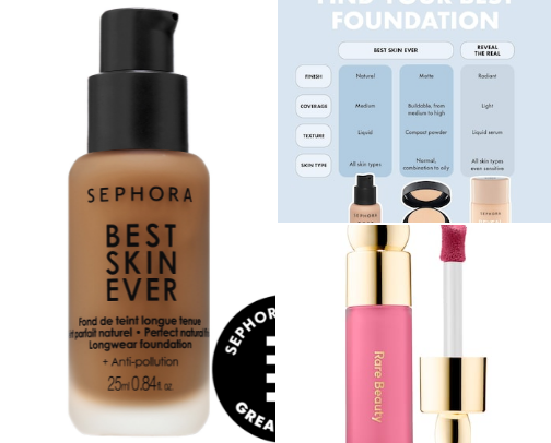 Recommended list of beauty/skincare/make up products cover photo collage