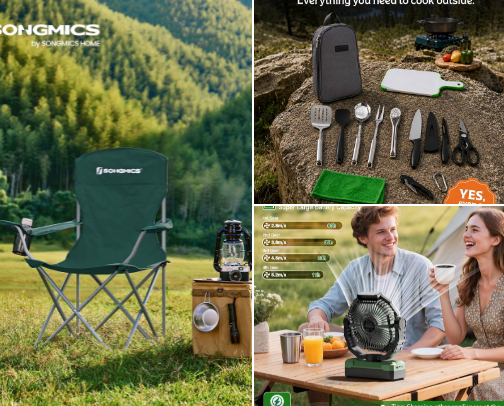 Camping & Outdoor Essentials cover photo collage