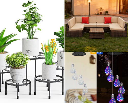Cozy Outdoor Lounge Finds cover photo collage