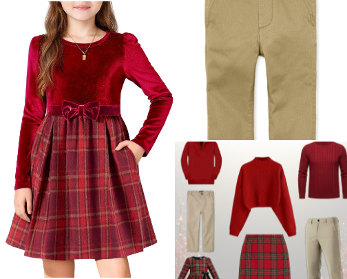 Holiday Matching Outfit cover photo collage