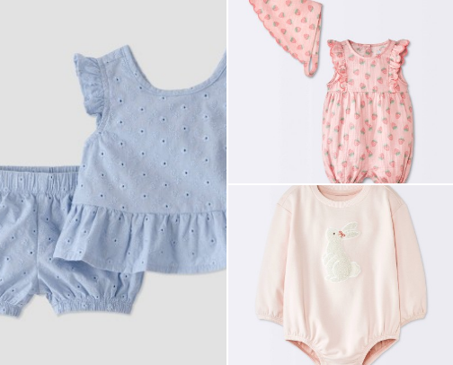 Ring in Spring with Baby Girl Outfits cover photo collage