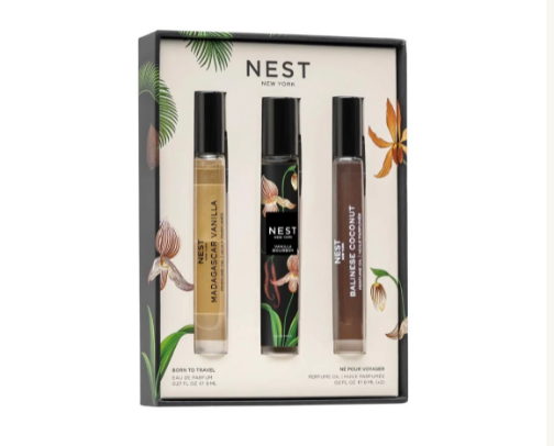 The travel rollerball perfume cover photo collage
