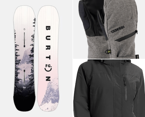Snowboarding for the girls cover photo collage