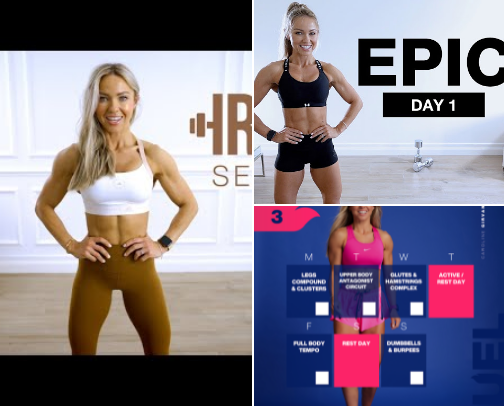 At-Home workout / videos cover photo collage