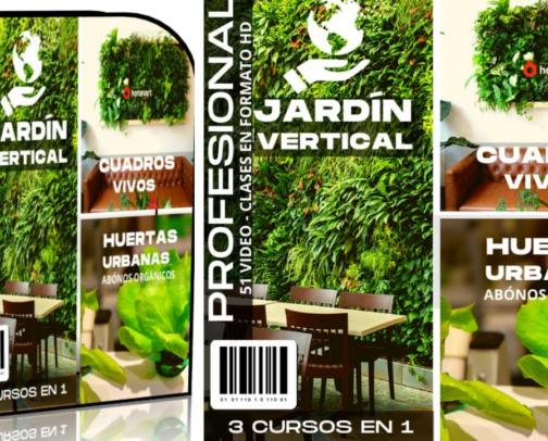 3 Courses in 1: Professional Vertical Gardens, Living Art, and Vertical Vegetable Gardens. - Tony Rodríguez / 3 Cursos en 1: Jardín Vertical Profesional,Cuadros Vivos y Huertas Verticales. - Tony Rodríguez cover photo collage