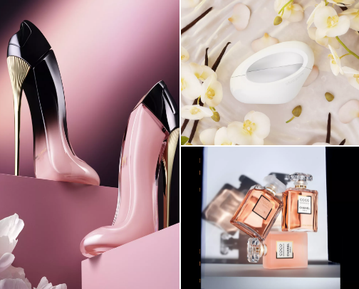 girly scents 🎀✨💅🏻🌸 cover photo collage