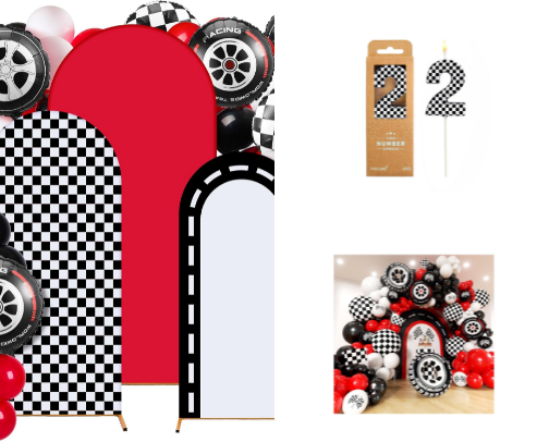 "Two Fast" Boy Birthday Party! cover photo collage