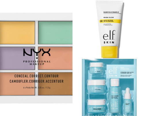 Affordable fav skincare and makeup. cover photo collage