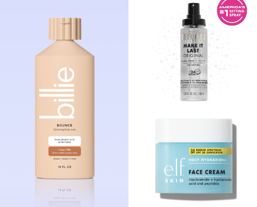 beauty product favs cover photo collage
