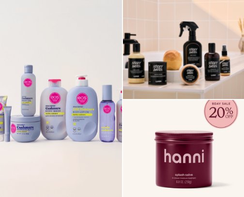 My favorite body care products cover photo collage