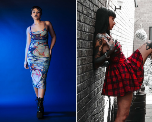 Quirky alternative fashion shops that work well for sizes 16/18 UK. cover photo collage