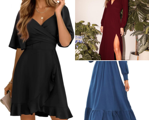 Fall Wedding Guest Looks from Amazon cover photo collage