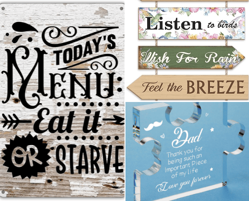Fun Home Sign boards cover photo collage