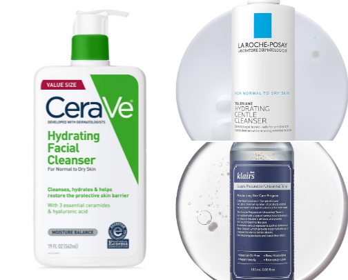 Skincare routine for dry skin cover photo collage