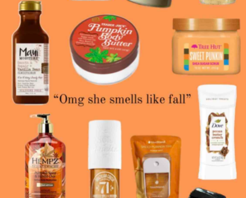 “You smell like cozy vanilla fall” cover photo collage