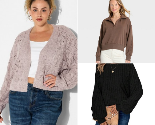 Sweaters and Cardigans cover photo collage