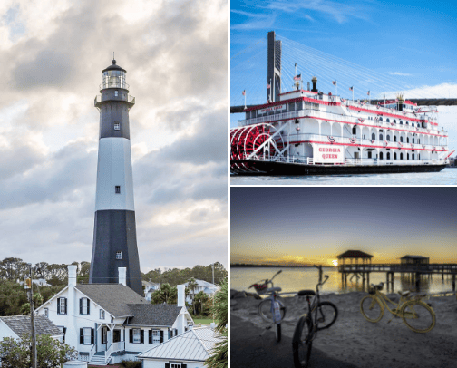 Things to do in Savannah Georgia on vacation cover photo collage