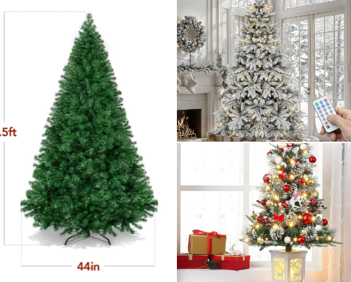 Christmas tree and decoration cover photo collage