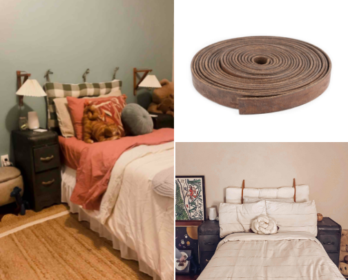 DIY hanging headboards supplies cover photo collage