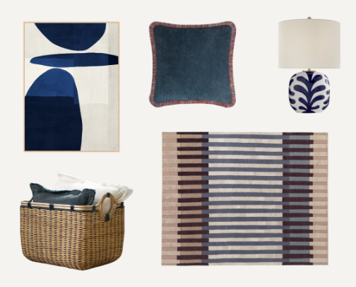 Navy blue home edit cover photo collage