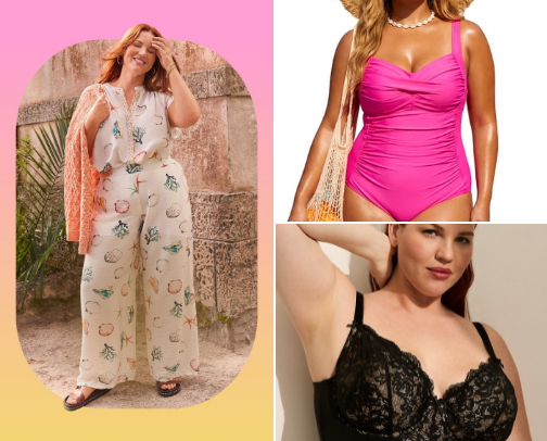 Plus size apparel cover photo collage