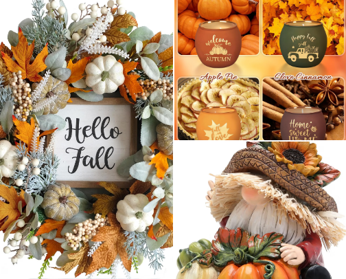 Pumpkin Spice & Pretty Spaces cover photo collage