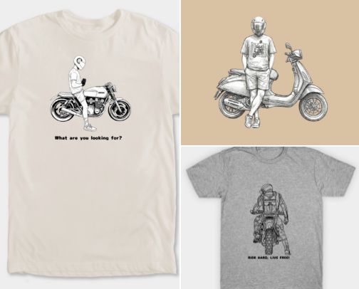 Minimalist & Aesthetic Motorcycle Tees for Your Daily Rotation cover photo collage