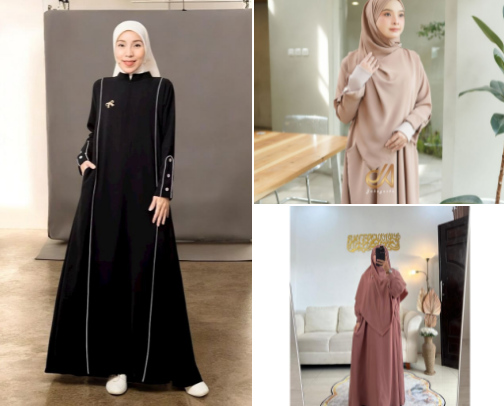 Gamis untuk dipakai diberbagai acara cover photo collage