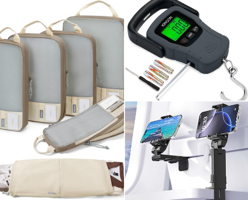 Travel & On-The-Go Organization Guide (Viral Airport Hacks, Luggage Savers & Commuter Essentials Edition) cover photo collage