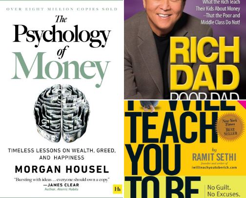 Top 25 Money Books That Will Change Your Financial Future cover photo collage