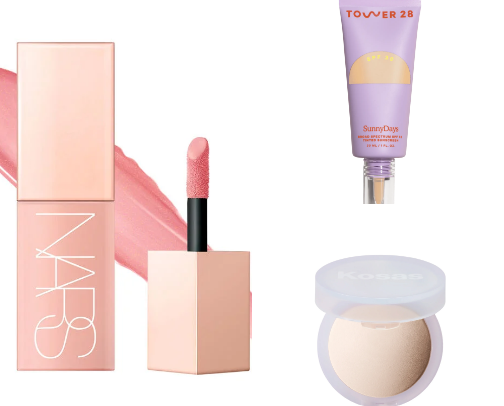 Acne safe make up products 🤍 cover photo collage