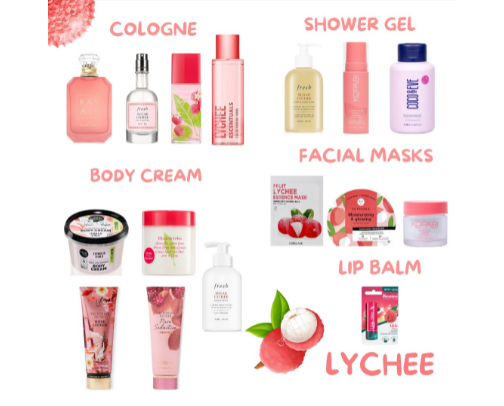 LYCHEE GLOW UP cover photo collage