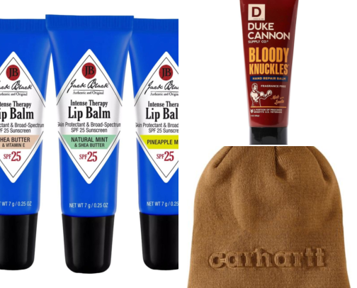 Stocking Stuffers For Him cover photo collage