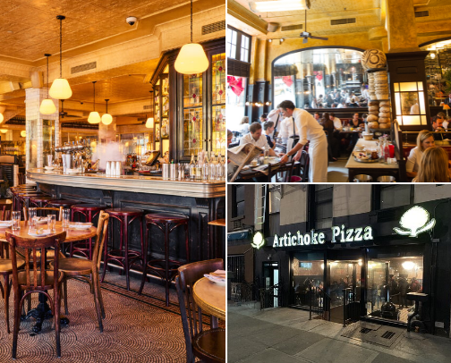 exciting and aesthetic food spots in NYC cover photo collage