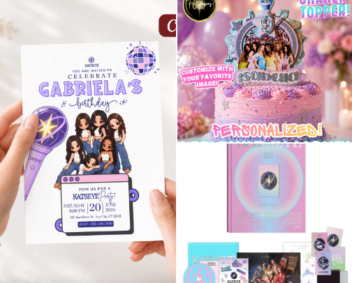 ✨ KATSEYE Birthday Party Ideas for Girls | K-Pop Themed Party Decor, Cake Ideas & Celebration Inspiration cover photo collage