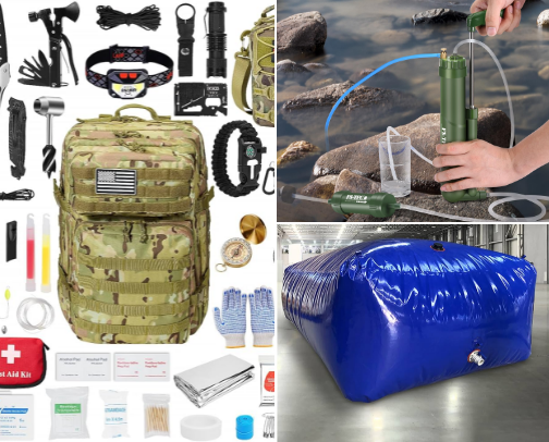 Survival preppers cover photo collage