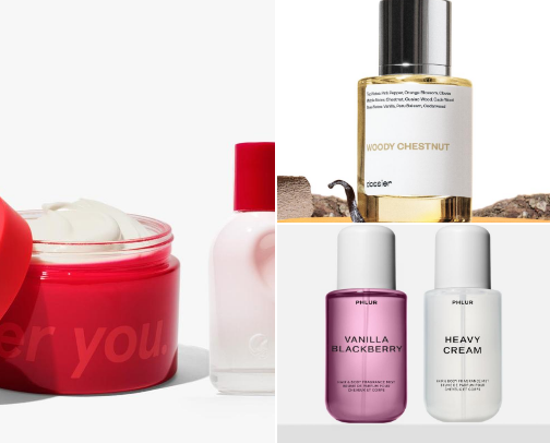 Perfumes and smells cover photo collage