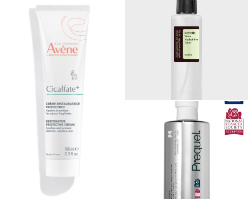 Rosacea skin care cover photo collage