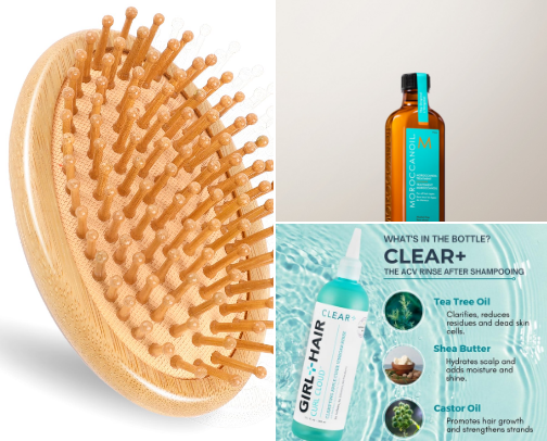 Hair care and hair growth cover photo collage