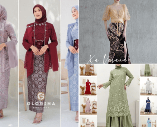 Kebaya modern indonesia cover photo collage