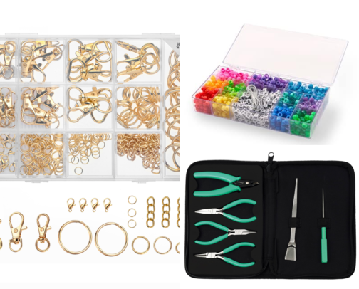 DIY Bag Charms: Beads, Clay & Supplies cover photo collage