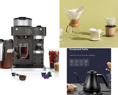 Needs for a coffee addict cover photo collage
