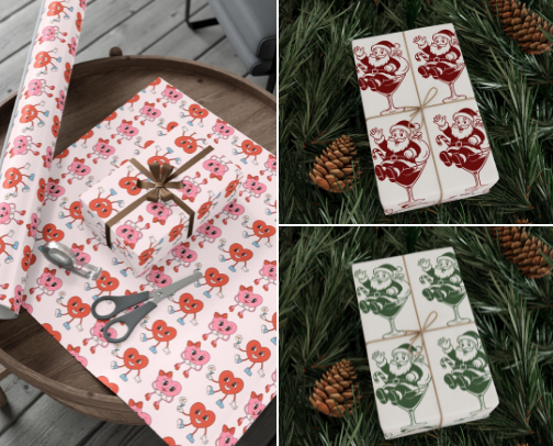 My Custom Wrapping Papers cover photo collage