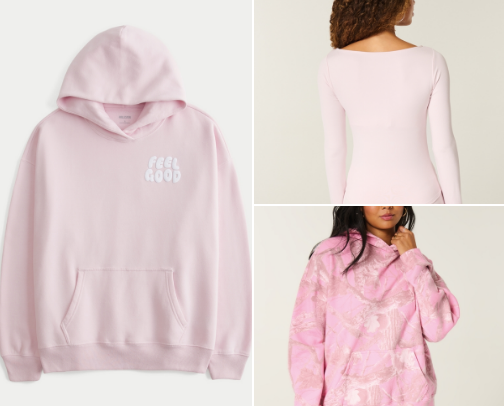 | All Pink Hollister & Arie Tops | cover photo collage