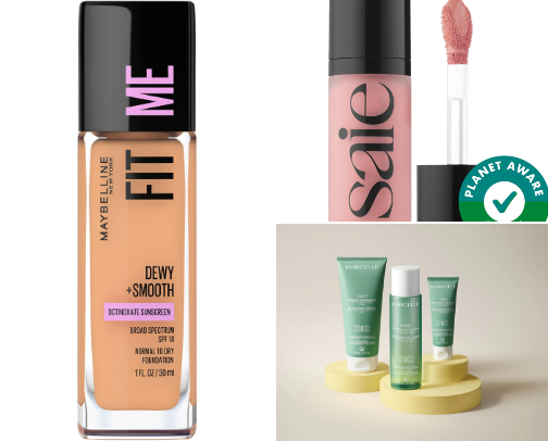 Makeup, perfume & skincare cover photo collage
