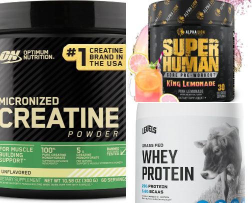 Workout Supplement Essentials  🏋🏾‍♀️ cover photo collage