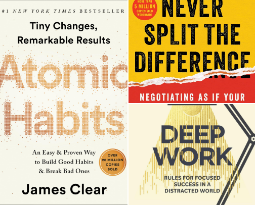 Books I Recommend for Growth & Communication cover photo collage