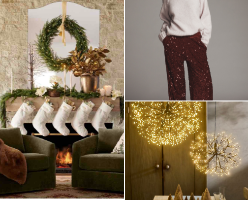 Winter Holiday Fashion and Home Decor Guide cover photo collage