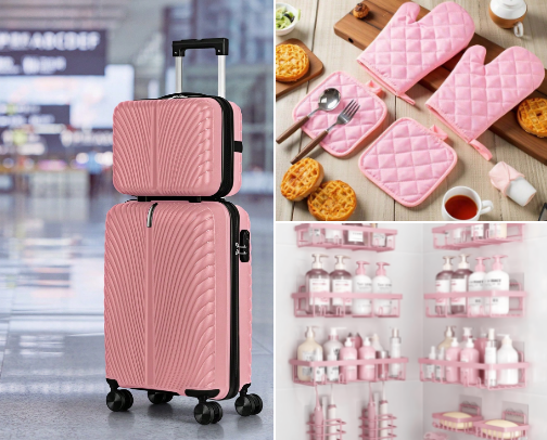 My favorite pink finds I use at home daily. cover photo collage